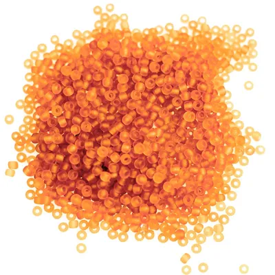 10g Rocailles Glasperlen rund orange