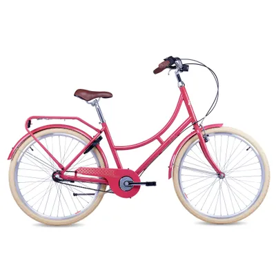 Produktbild von 26 Zoll Kinderfahrrad, 3-Gang Nexus, Rücktritt (N3), Mädchenfahrrad, S’COOL chiX classic, ab 10 Jahre, 140–160 cm, Beere/Beige