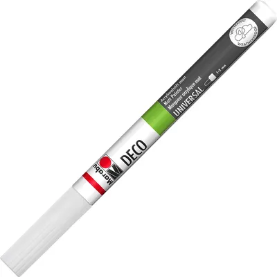 Zdjęcie produktu dla Marabu Deco Painter, Biały, Biały, 1 kol., Tubka, 1 mm, 2 mm