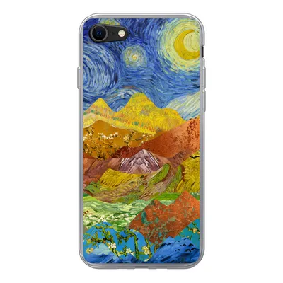 Produktbild von MuchoWow® Handyhülle Schutzhülle Hülle für iPhone 7 Alte Meister - Collage - Van Gogh Silikon Softcase Handy Hülle - Kartenhalter