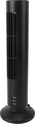 Obrázek produktu pro Mini věžový ventilátor bez lopatek stolní ventilátor tiché chlazení 2 rychlosti USB stolní věžový ventilátor pro kancelář ložnice černá