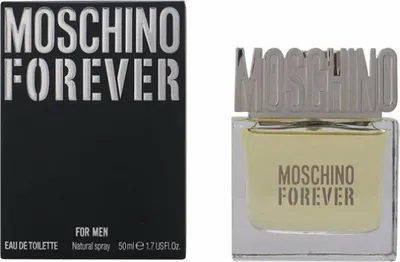 Produktbild von Moschino Forever, Männer, 50 ml, Spray, ALCOHOL DENAT. (SD ALCOHOL 39C), PARFUM (FRAGRANCE), AQUA (WATER), LINALOOL, LIMONENE, ETHYLHEXYL..., 1 Stück(e)