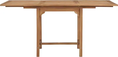Image de vidaXL Table de jardin extensible (110-160)×80×75 cm teck massif