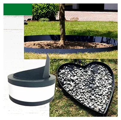 Produktbild von Beeteinfassung 12m x 12cm Anthrazit RAL7016 – Flexible Rasenkante aus Kunststoff, UV-beständig und wetterfest