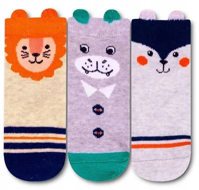 Produktbild von 3er-Pack Kindersocken, 23 cm, Baumwolle, mit Ohren