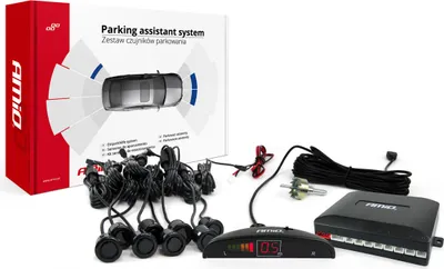 Image de AMiO Parking Assistant LED 8 capteurs noir GOLD 18mm