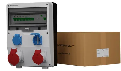 Produktbild von Gebäudeverteilerkasten ECO-S/FI 32A 16A 2x230V Schuko Doktorvolt 2633