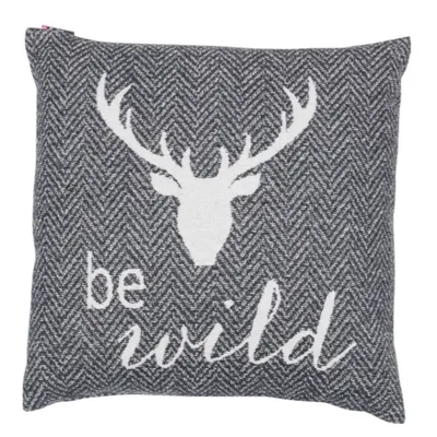 Produktbild von David Fussenegger Kissenhülle Nova 'be wild' 50 x 50 cm Anthrazit