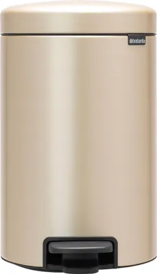 Image de Brabantia Poubelle à pédale NewIcon, Poubelle, Acier, Or métallique, 12 L, 304446