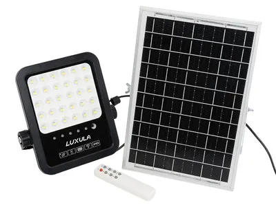 Produktbild von LUXULA LED Solar-Fluter 1650 lm kaltweiß schwarz IP65