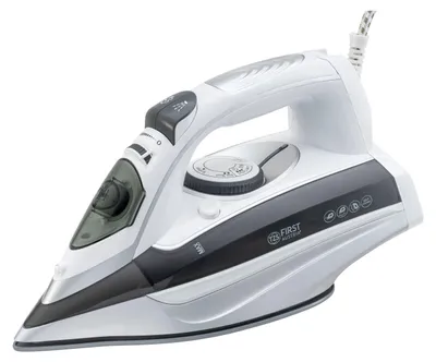Immagine prodotto di TZS First Austria - Ferro da stiro a vapore 3100 W - Suola in ceramica - 93 ugelli, 25 g/min di vapore - Vapore verticale, sistema anticalcare e serbatoio da 450 ml - Grigio