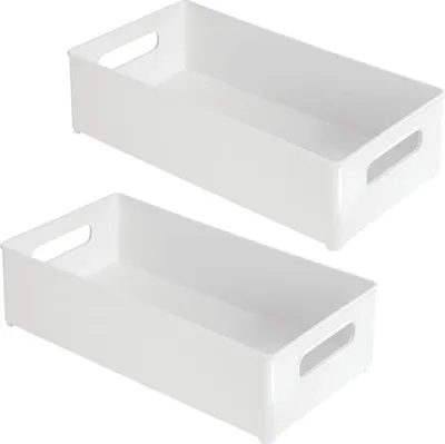 Produktbild von Aufbewahrungsbox Schubladenbox Organizer mDesign 2er Set weiß
