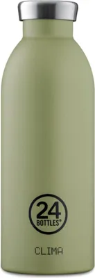 Imagen del producto de 24Bottles Clima, 500 ml, Uso diario, Negro, Verde oliva, Acero inoxidable, Color salvia, Adulto