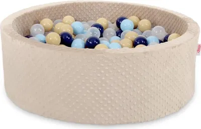 Produktbild von Ballteich Kinder - Spielbad - Weicher Schaumstoff und Minky-Fleece für sicheren Spielspaß
