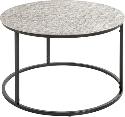 Produktbild von Beistelltisch >54509< in schwarz, silber, Metall - 37x59cm (HxD)
