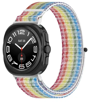 Produktbild von Für Samsung Galaxy Watch Ultra 47mm Elastisches Design Nylon Klettverschluss Sport Arm Band M3