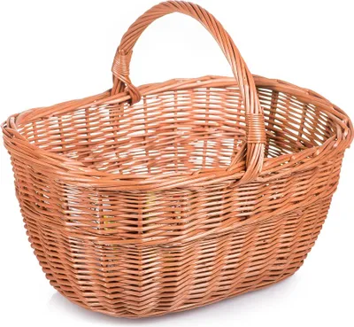Produktbild von JIPRO® Einkaufskorb aus Weide Menina VI. - Weidenkorb - B 36 x T 29 x H 20/34(cm)