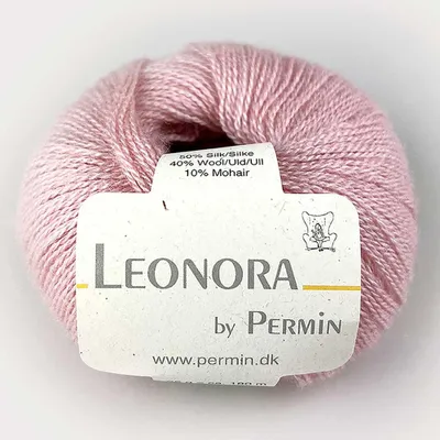 Zdjęcie produktu dla Leonora by Permin – Luksusowa włóczka z jedwabiu, wełny i kid moheru (11 w kolorze delikatnego różu)