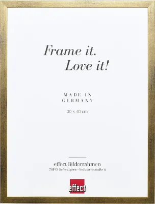 Produktbild von effect Holzrahmen Profil Top S Gold 25x35 cm Antireflexglas