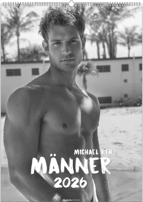 Produktbild von Alpha Edition - Männer 2026 - Wandkalender 50×70 cm mit 12 ästhetischen Schwarz-Weiß-Fotografien, kunstvoller Erotik-Kalender für stilvolle Räume, dekoratives Geschenk für Liebhaber edler Fotokunst
