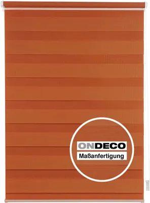 Produktbild von Doppelrollo auf Maß Klemmfix verspannt Farbe: Rot, Größe: B): 61-70  cm, L): 161-220 cm