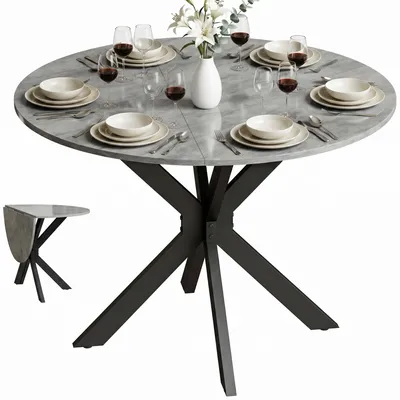 Produktbild von HOMCOM Klappbarer Esstisch Esszimmertisch mit Spinnenfuß für 2-6 Personen
