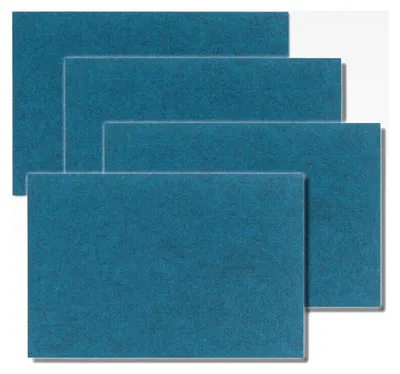 Produktbild von Tischset 4-teilig ALIA, Platzdeckchen 45 x 30 x 0,4 cm, abwaschbare Filz Platzsets, petrol