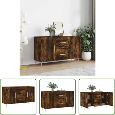 Produktbild von The Living Store Sideboard Räuchereiche 100x36x60 cm Holzwerkstoff