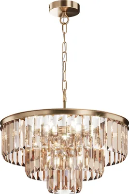 Produktbild von Maytoni Revero Kristall Kronleuchter 7 Flammig Dimbar in Messing/Gold