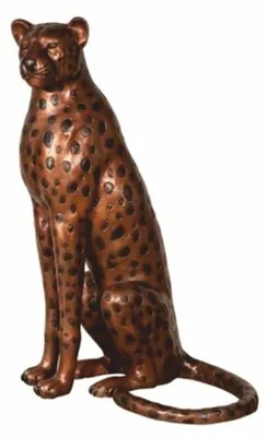 Immagine prodotto di Casa Padrino scultura decorativa leopardo bronzo / nero h. 105 cm - Grande figura in bronzo