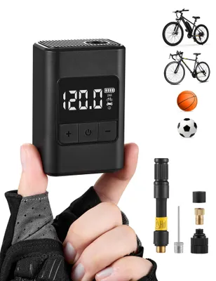 Produktbild von Tekoo Akku-Luftpumpe Elektrische Fahrradpumpe Akku 120 PSI Mini Kompressor USB-C