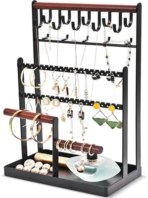 Produktbild von Famanu Schmuckständer mit 6 Tieren - Schmuckhalter für Ohrringe, Ketten, Ringe und Armbänder