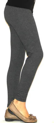 Produktbild von Kinder Mädchen Leggings lang blickdicht aus Baumwolle Hose   Dunkelgrau  140