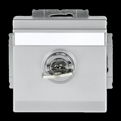 Immagine prodotto di Inserto per presa SCHUKO®, con coperchio ribaltabile e serratura 20 EUKNBSL-83-101 argento alluminio