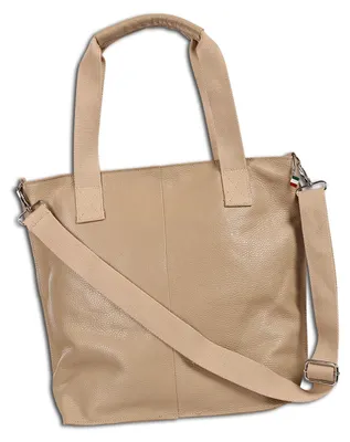 Produktbild von Florence Damen Tasche Schultertasche Shopper Leder taupe beige Maße 14x44x365cm OTF161I