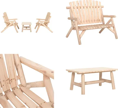 Obrázek produktu pro vidaXL 3 ks zahradní lounge set z masivního smrku - Zahradní lounge set - Zahradní lounge sety - Lounge set - Lounge set Terasa
