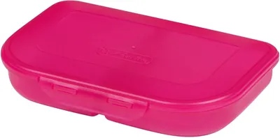 Produktbild von Brotdose 23x15,5x4cm pink Packung mit 2 Stück