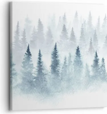 Produktbild von Bild auf Leinwand - Leinwandbild - Bäume Wald Natur - 30x30cm - Wand Bild - Wanddeko - Wandbilder - Leinwanddruck - Bilder - Kunstdruck - Wanddekoration - Leinwand bilder - Wandkunst - AC30x30-3981