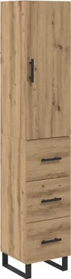 Image de Haut Armoire avec tiroir Chêne artisanal 34,5 x 34 x 180 cm