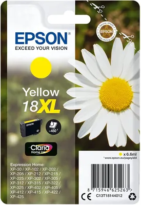 Productafbeelding van Epson 18XL printerpatroon, geel
