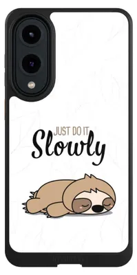 Produktbild von NIVOCASE Hülle für Samsung Galaxy S25 Edge Handyhülle NIVOcore Case Schwarz Faultier Tiere lazy sunday