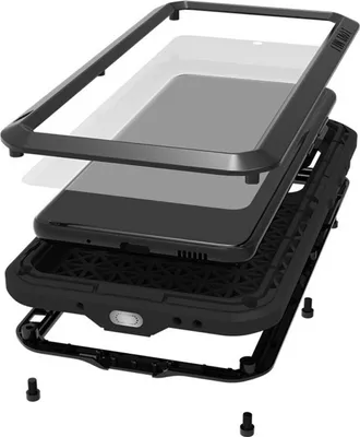 Immagine prodotto di Love Mei Custodia protettiva per Galaxy S20 Plus + protezione dello schermo - Nero