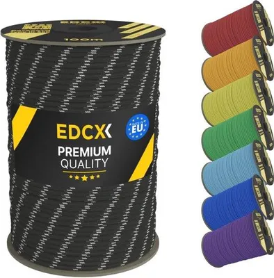 Obrázek produktu pro Nylonové lano 100 metrů, paracord 4 mm pro kempování, plavby lodí a ruční práce