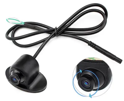 Zdjęcie produktu dla Mini kamera CCD 12 V Coms HD z funkcją noktowizora 360° do samochodu, z widokiem z przodu i z boku oraz funkcją cofania