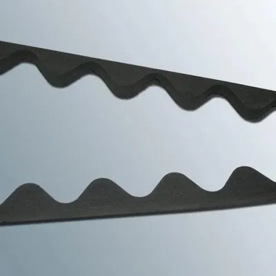 Produktbild von Gutta Zahnleiste Sinus 76/30 schwarz 1000 x 20 mm Pack = 10 St
