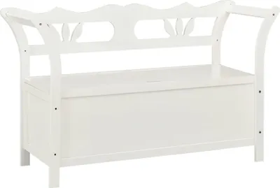 Obrázek produktu pro vidaXL Lavice bílá 107x45x75,5 cm Masivní jedlové dřevo