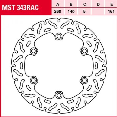 Immagine prodotto di Disco freno rigido TRW Sportive MST343RAC GSX1300 B-King WVCR