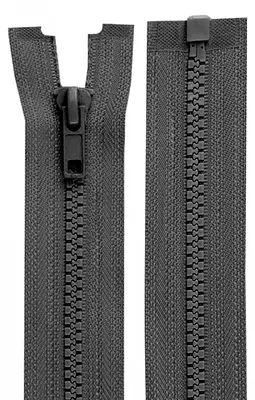 1 Reißverschluss Profil 5mm 60 cm teilbar, grau