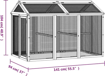 Zdjęcie produktu dla vidaXL vidaXLAnimal run-141x94x104-cm-solidny-zielony-drewno-mocca-kolorowy