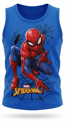 Produktbild von Marvel Spiderman Kinder Jungen T-Shirt Shirt Tanktop - Blau, 98